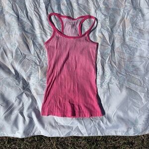 No Boundaries Pink Houndstooth Tank